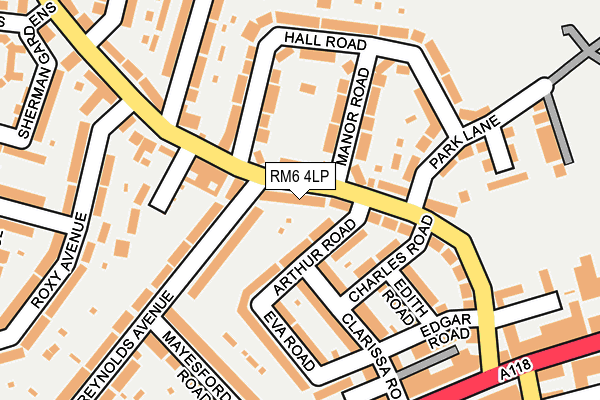 RM6 4LP map - OS OpenMap – Local (Ordnance Survey)