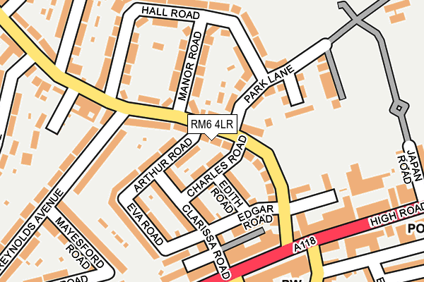 RM6 4LR map - OS OpenMap – Local (Ordnance Survey)