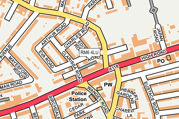 RM6 4LU map - OS OpenMap – Local (Ordnance Survey)