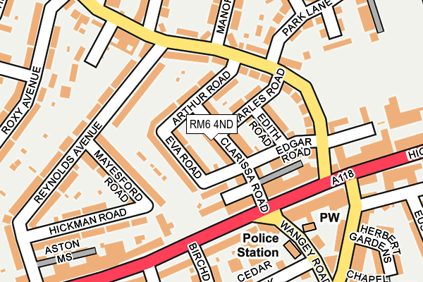 RM6 4ND map - OS OpenMap – Local (Ordnance Survey)