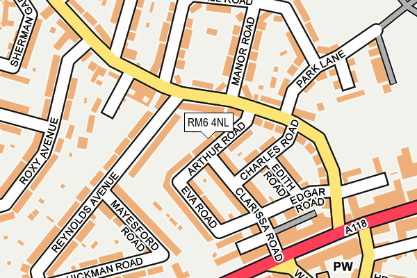 RM6 4NL map - OS OpenMap – Local (Ordnance Survey)