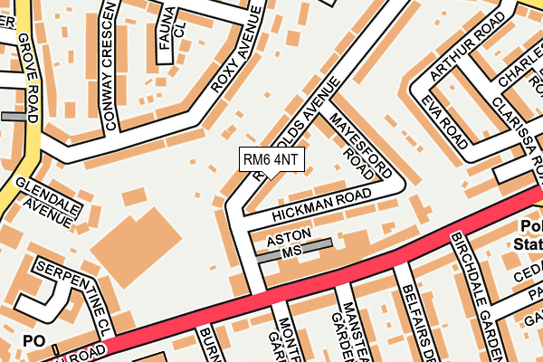 RM6 4NT map - OS OpenMap – Local (Ordnance Survey)