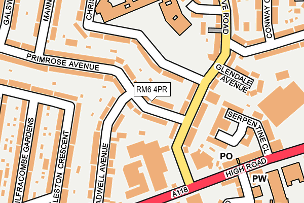 RM6 4PR map - OS OpenMap – Local (Ordnance Survey)
