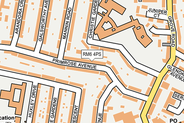 RM6 4PS map - OS OpenMap – Local (Ordnance Survey)