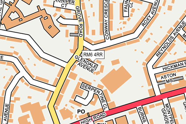 RM6 4RR map - OS OpenMap – Local (Ordnance Survey)
