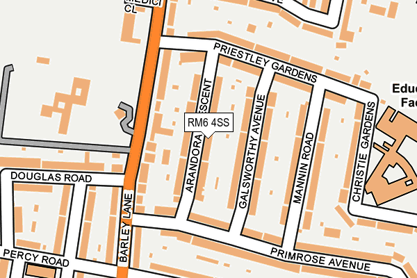 RM6 4SS map - OS OpenMap – Local (Ordnance Survey)