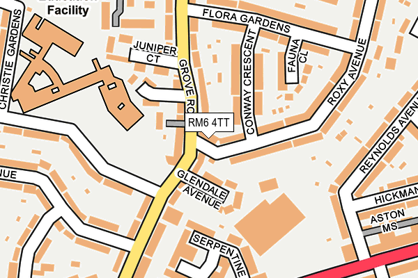 RM6 4TT map - OS OpenMap – Local (Ordnance Survey)