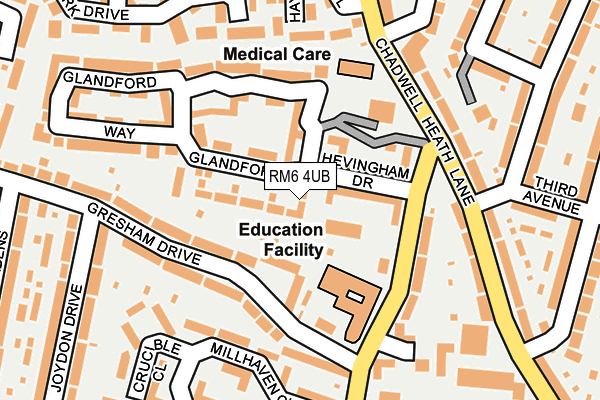 RM6 4UB map - OS OpenMap – Local (Ordnance Survey)