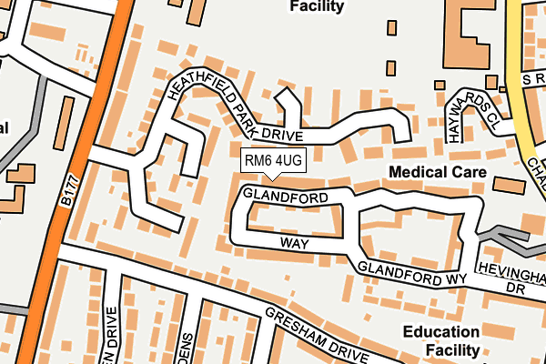 RM6 4UG map - OS OpenMap – Local (Ordnance Survey)