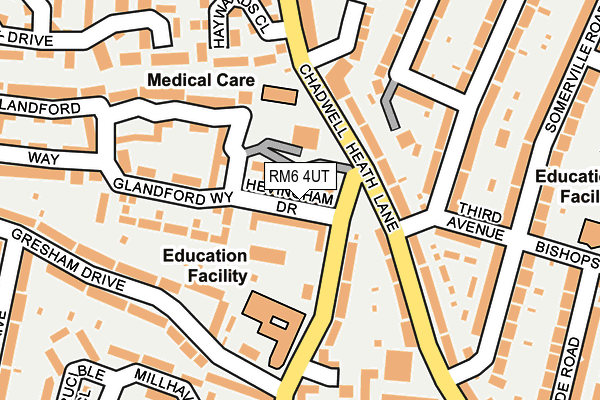 RM6 4UT map - OS OpenMap – Local (Ordnance Survey)