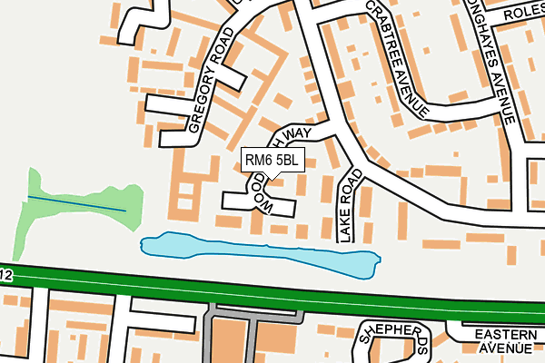 RM6 5BL map - OS OpenMap – Local (Ordnance Survey)