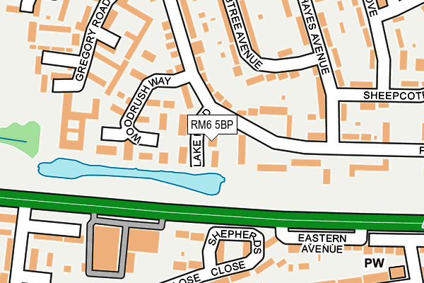RM6 5BP map - OS OpenMap – Local (Ordnance Survey)