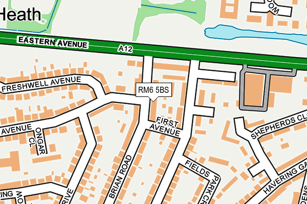 RM6 5BS map - OS OpenMap – Local (Ordnance Survey)
