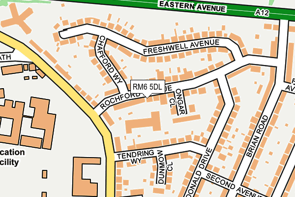 RM6 5DL map - OS OpenMap – Local (Ordnance Survey)
