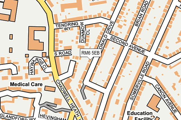 RM6 5EB map - OS OpenMap – Local (Ordnance Survey)