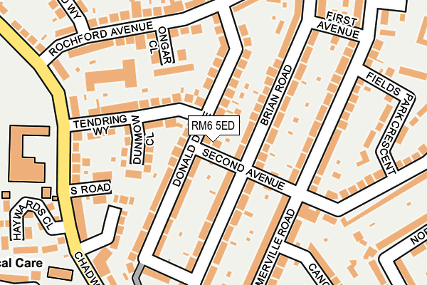 RM6 5ED map - OS OpenMap – Local (Ordnance Survey)