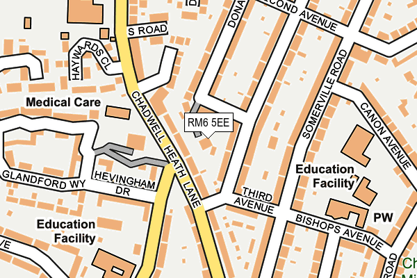 RM6 5EE map - OS OpenMap – Local (Ordnance Survey)