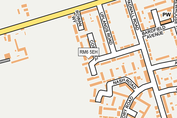 RM6 5EH map - OS OpenMap – Local (Ordnance Survey)