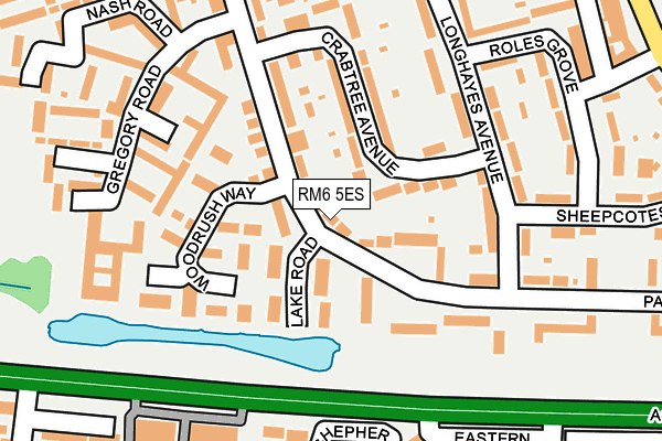 RM6 5ES map - OS OpenMap – Local (Ordnance Survey)