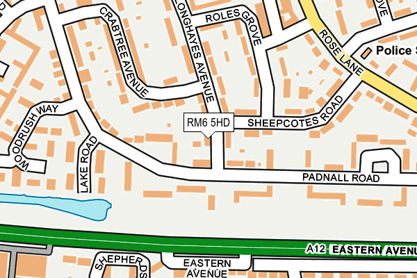 RM6 5HD map - OS OpenMap – Local (Ordnance Survey)