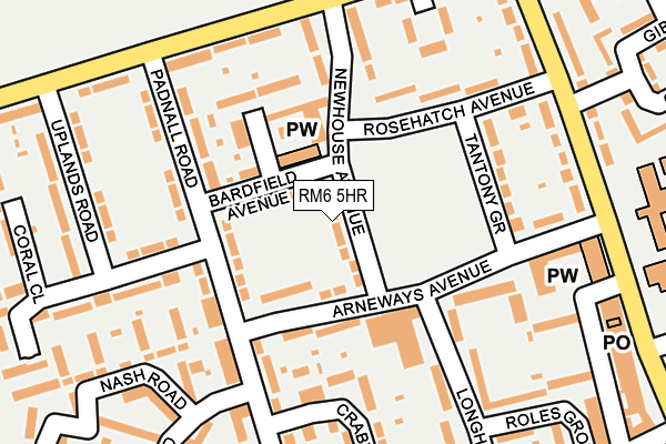 RM6 5HR map - OS OpenMap – Local (Ordnance Survey)