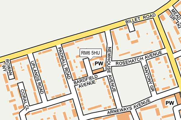 RM6 5HU map - OS OpenMap – Local (Ordnance Survey)