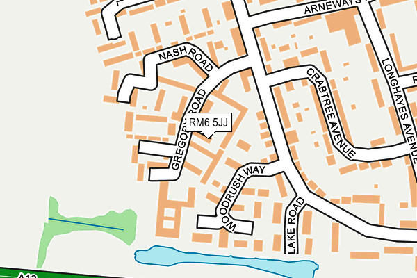 RM6 5JJ map - OS OpenMap – Local (Ordnance Survey)