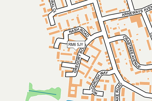 RM6 5JY map - OS OpenMap – Local (Ordnance Survey)
