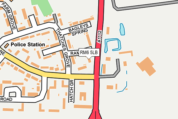 RM6 5LB map - OS OpenMap – Local (Ordnance Survey)