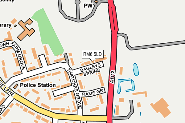 RM6 5LD map - OS OpenMap – Local (Ordnance Survey)