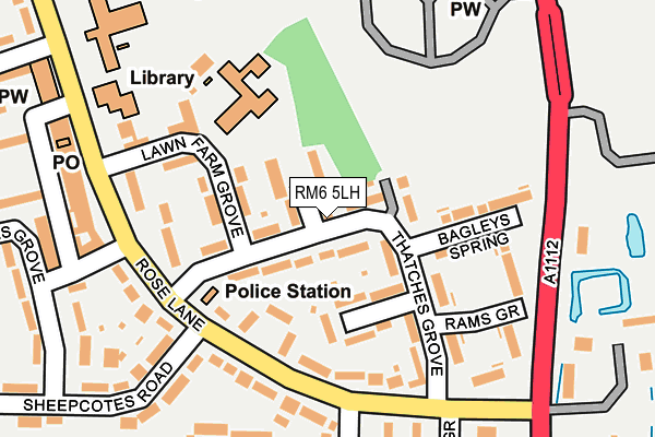 RM6 5LH map - OS OpenMap – Local (Ordnance Survey)