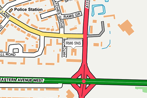RM6 5NS map - OS OpenMap – Local (Ordnance Survey)