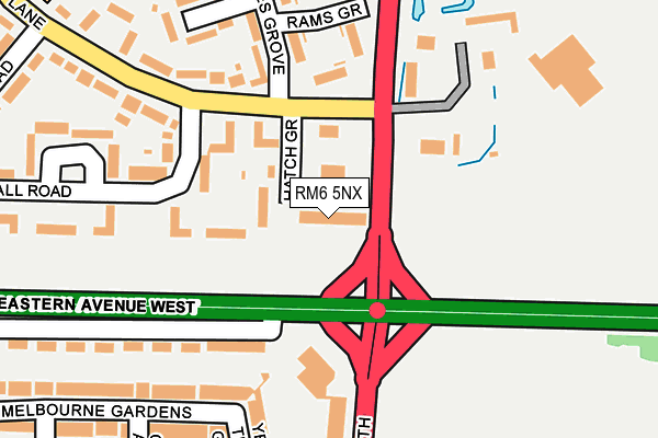 RM6 5NX map - OS OpenMap – Local (Ordnance Survey)