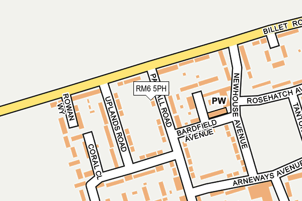 RM6 5PH map - OS OpenMap – Local (Ordnance Survey)