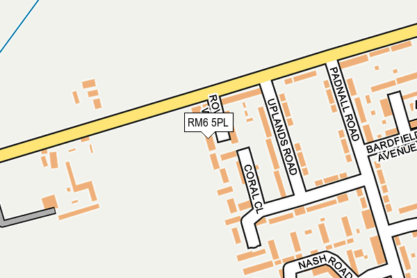 RM6 5PL map - OS OpenMap – Local (Ordnance Survey)