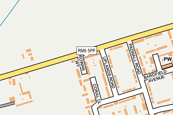 RM6 5PP map - OS OpenMap – Local (Ordnance Survey)