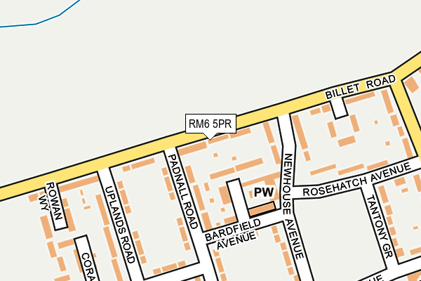 RM6 5PR map - OS OpenMap – Local (Ordnance Survey)