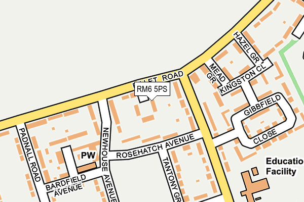 RM6 5PS map - OS OpenMap – Local (Ordnance Survey)