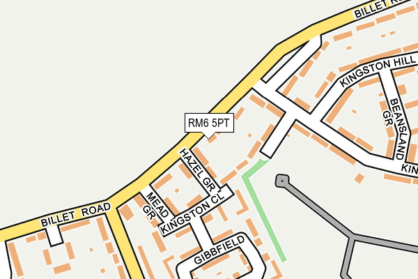 RM6 5PT map - OS OpenMap – Local (Ordnance Survey)