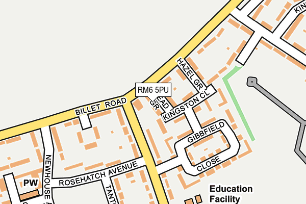 RM6 5PU map - OS OpenMap – Local (Ordnance Survey)