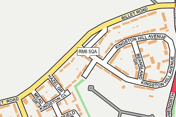 RM6 5QA map - OS OpenMap – Local (Ordnance Survey)