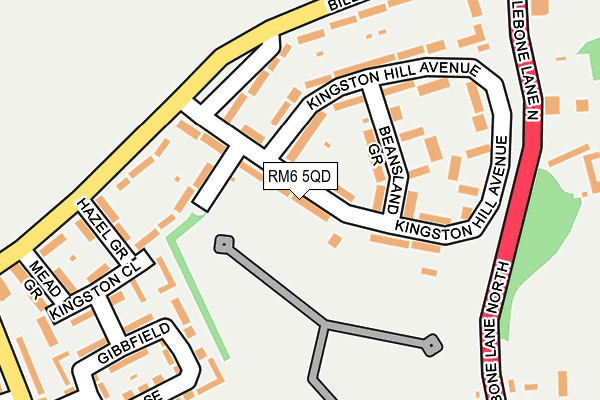 RM6 5QD map - OS OpenMap – Local (Ordnance Survey)