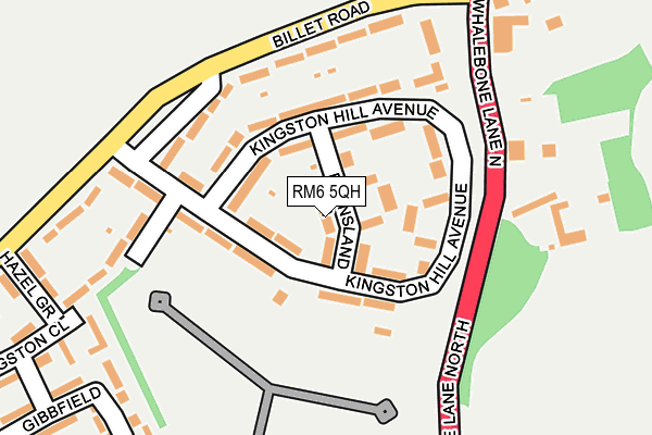 RM6 5QH map - OS OpenMap – Local (Ordnance Survey)