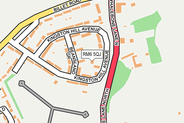 RM6 5QJ map - OS OpenMap – Local (Ordnance Survey)