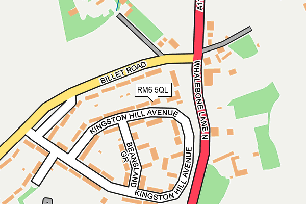 RM6 5QL map - OS OpenMap – Local (Ordnance Survey)