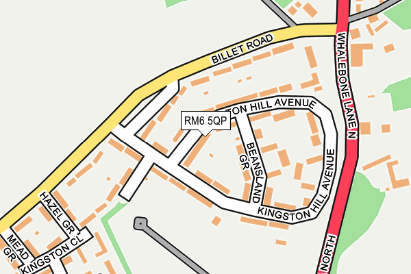 RM6 5QP map - OS OpenMap – Local (Ordnance Survey)