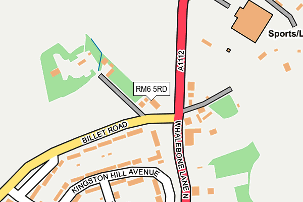 RM6 5RD map - OS OpenMap – Local (Ordnance Survey)