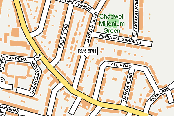RM6 5RH map - OS OpenMap – Local (Ordnance Survey)