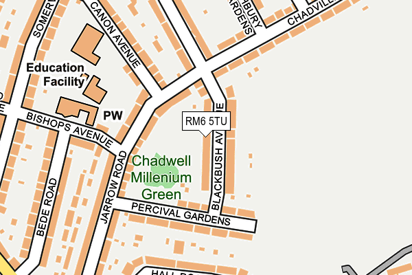 RM6 5TU map - OS OpenMap – Local (Ordnance Survey)