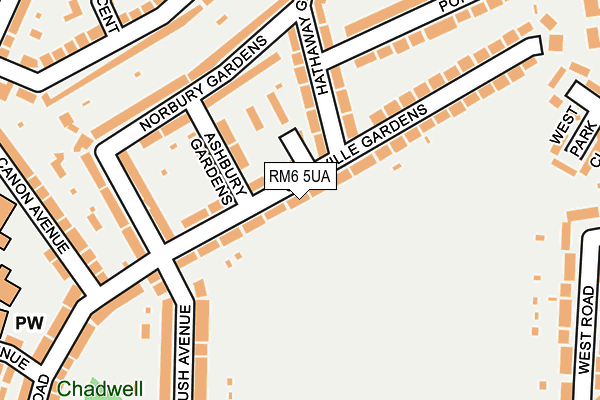 RM6 5UA map - OS OpenMap – Local (Ordnance Survey)